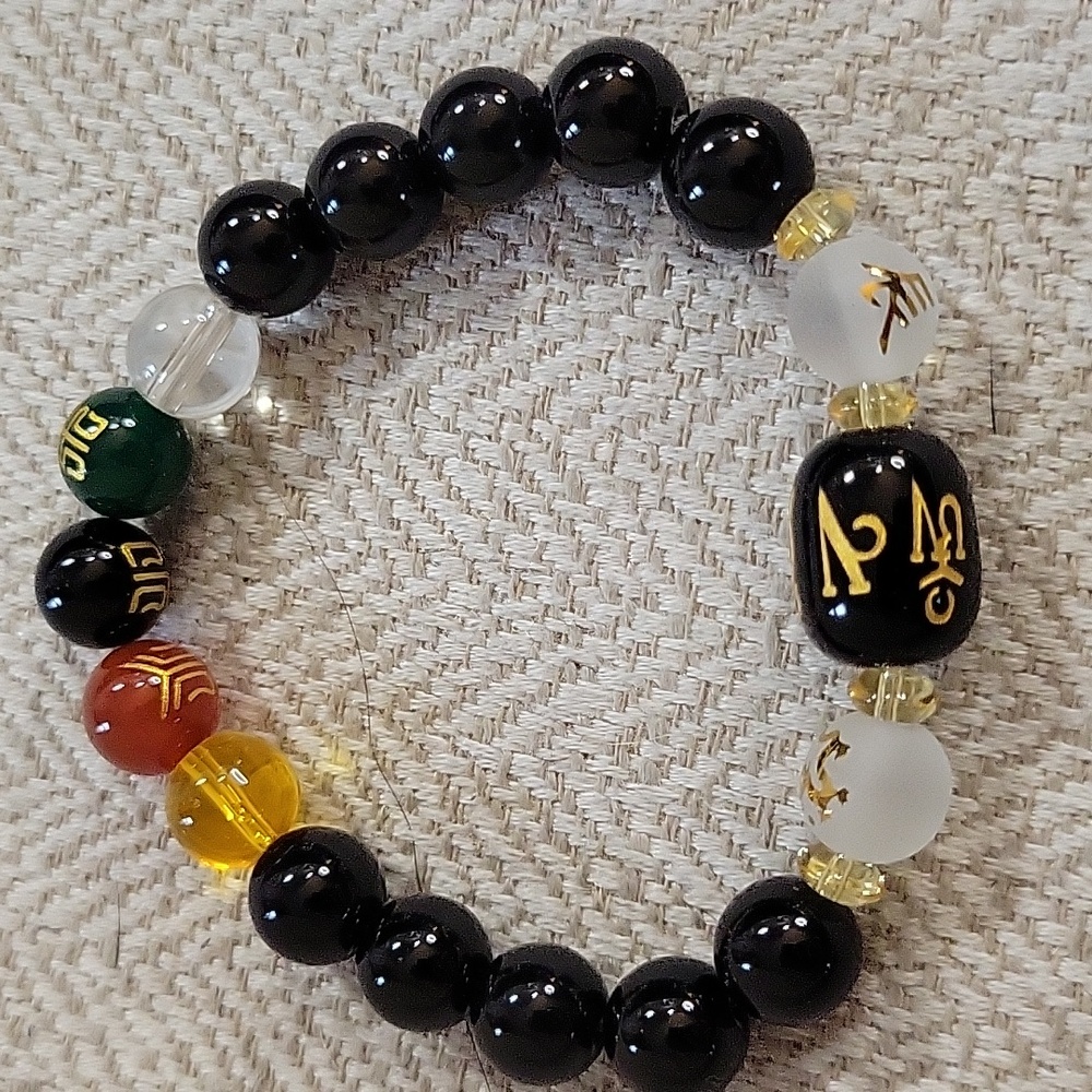 TIBETAN BLACK ONYX LUCK BRACELET